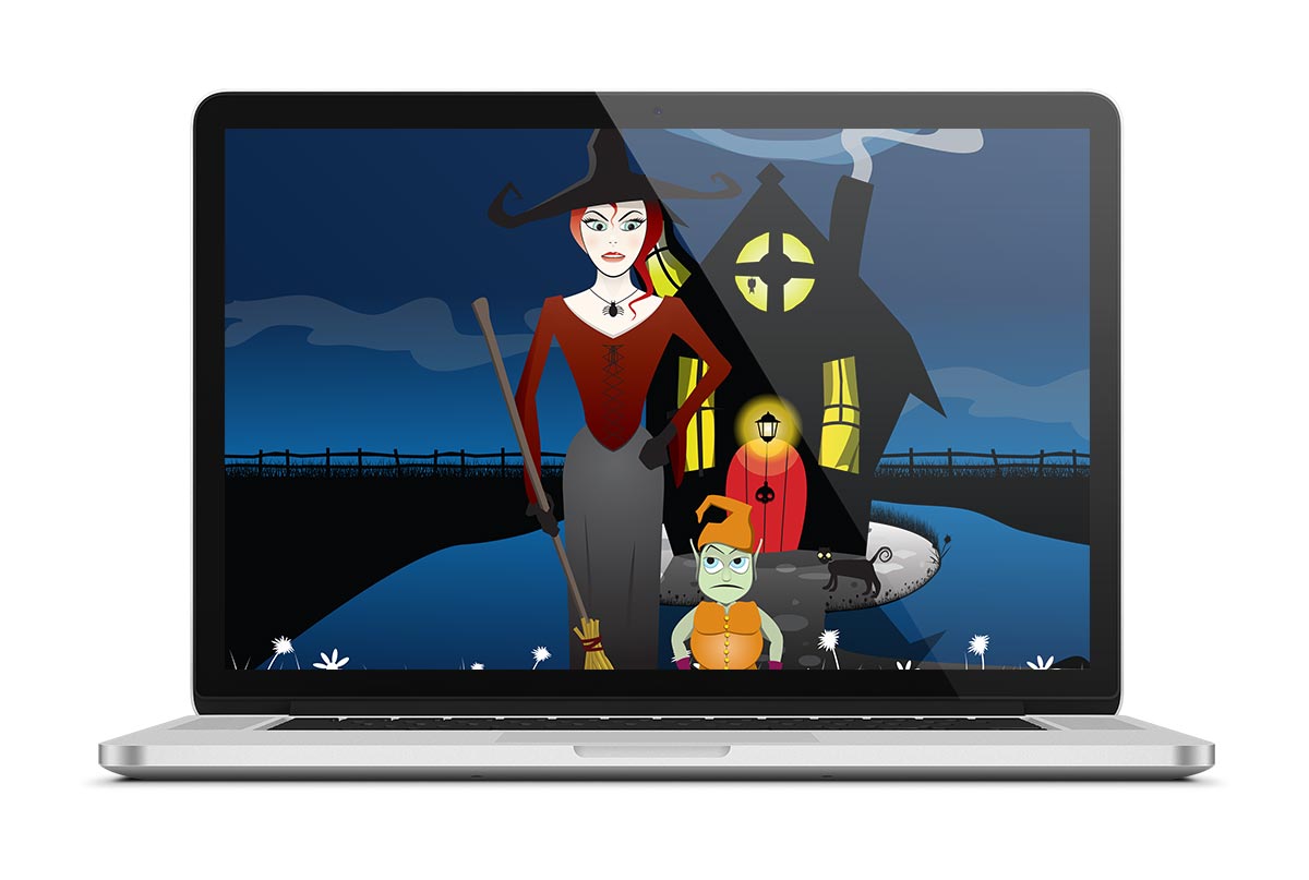 Tilly the Witch childrens book desktop background