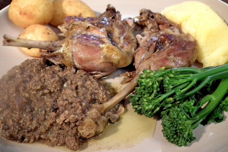 food-fanatic-roasted-duck-preverada Duck with peverada and polenta