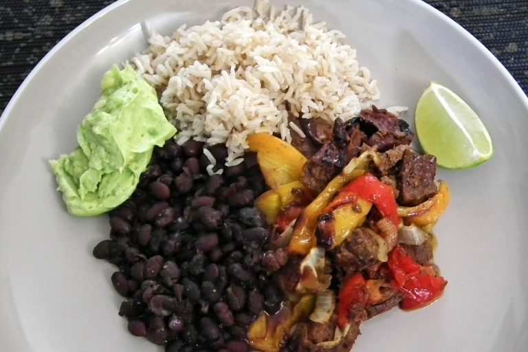 mexican-beef-with-guacamole-and-beans
