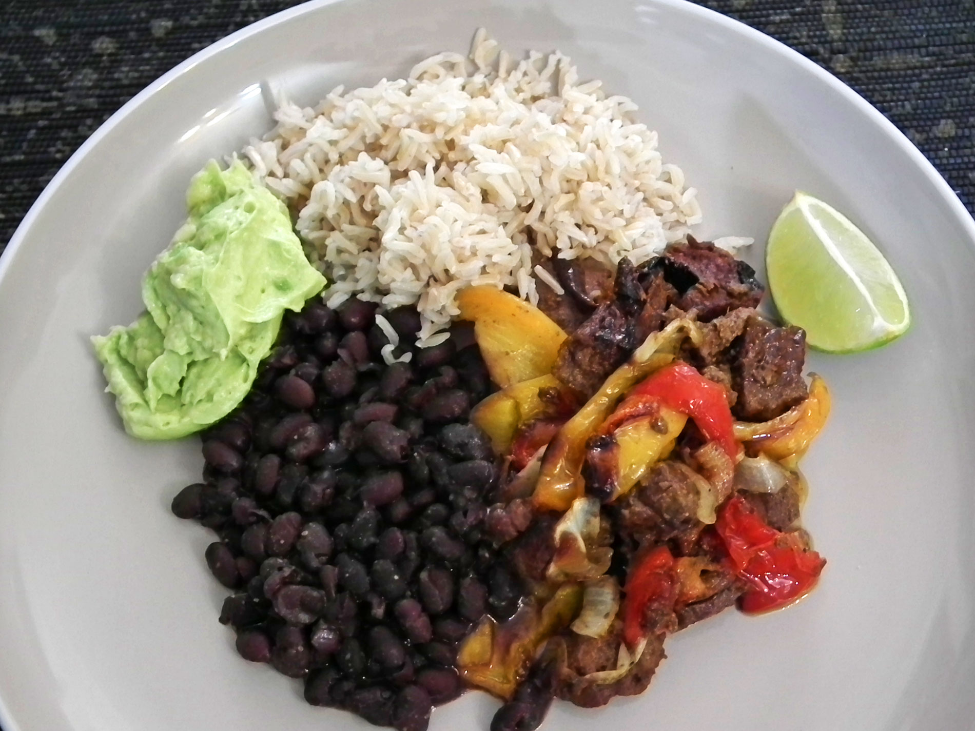 mexican-beef-with-guacamole-and-beans